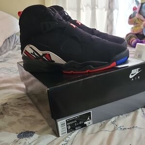 XxSOLDxX Jordan Black and Red Sneakers High-Top